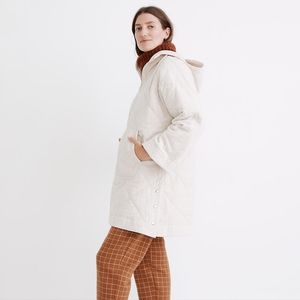 Madewell Quilted Hoodie Popover Jacket
